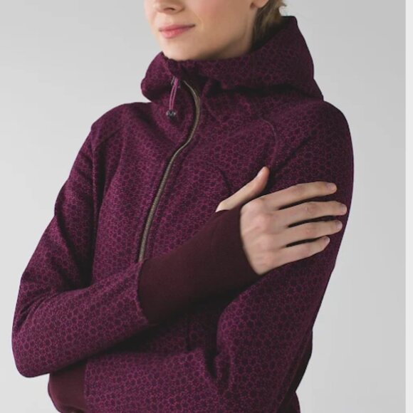 LULULEMON SCUBA ZIP UP  HOODIE III IN STAR PIXEL RASPBERRY - Picture 7 of 9